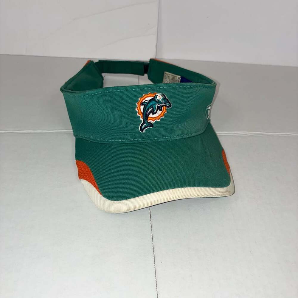 Reebok NFL Miami Dolphins Visor One Size Green Orange White